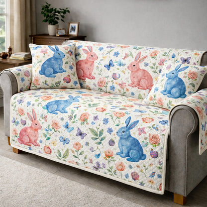 Easter Bunny Quilted Sofa Cover GFTOHD13802