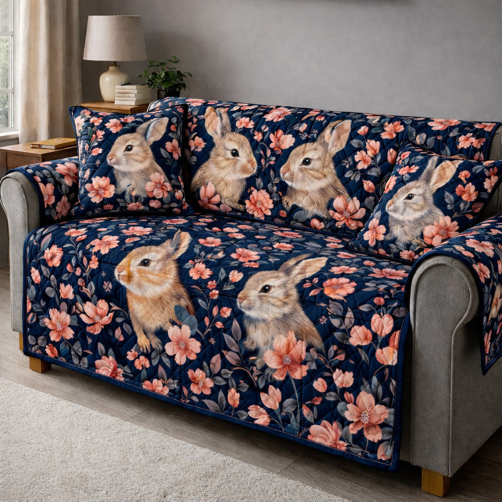 Easter Bunny Quilted Sofa Cover GFTOHD13804