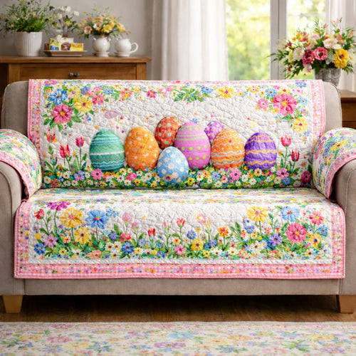 Easter Eggs Quilted Sofa Cover GFTOHD13805