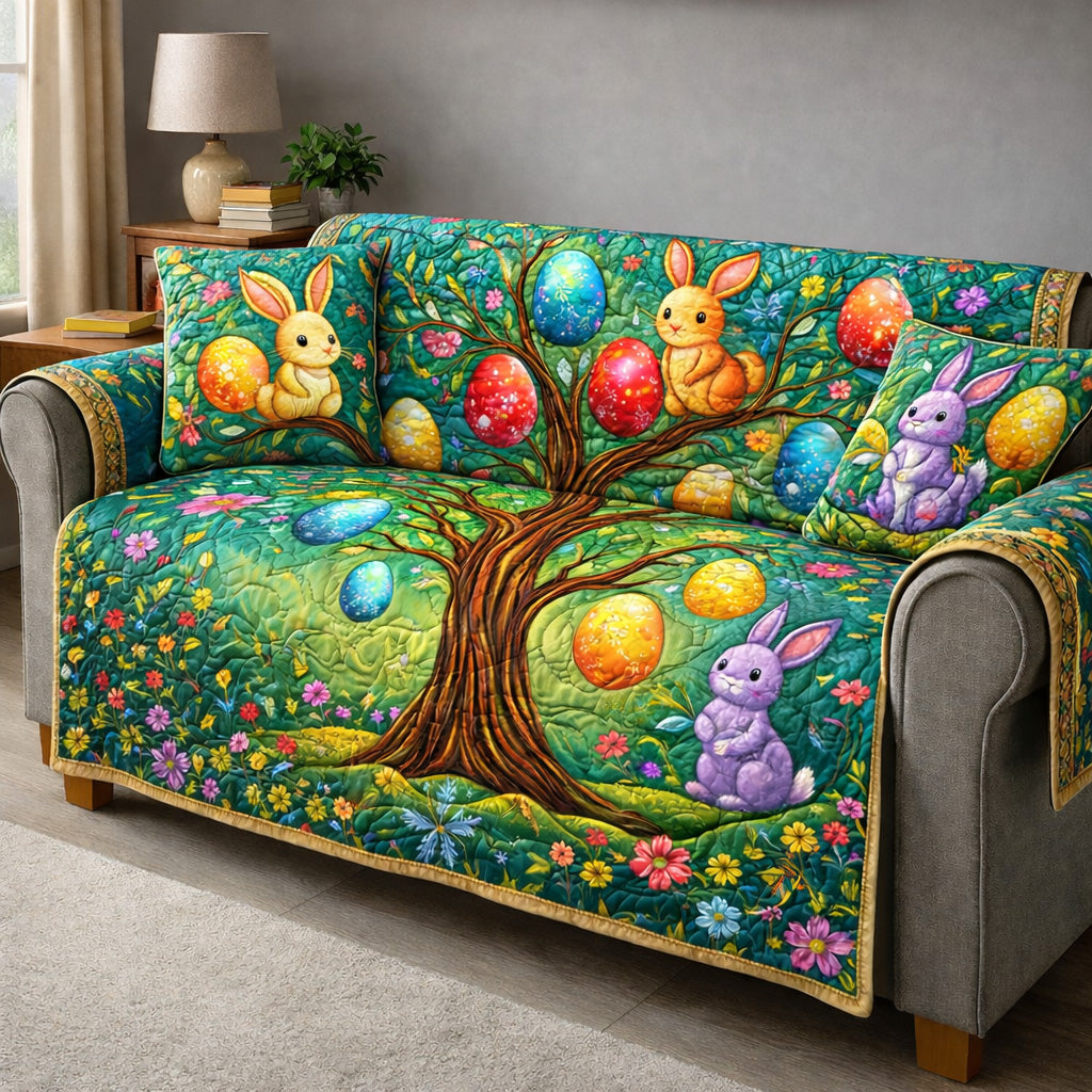 Tree Of Easter Quilted Sofa Cover GFTOHD13808