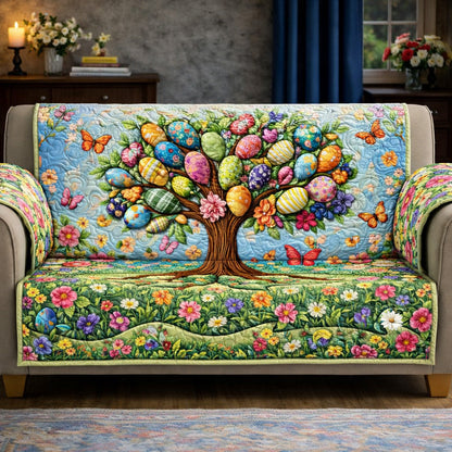 Tree Of Easter Eggs Quilted Sofa Cover GFTOHD13809