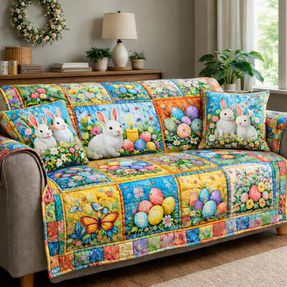 Easter Patchwork Quilted Sofa Cover GFTOHD13810
