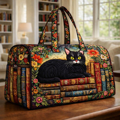 Enchanted Cat Library Quilted Duffle Bag GFTOHD13826