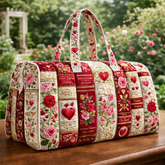 Romantic Rose Chronicle Quilted Duffle Bag GFTOHD13827