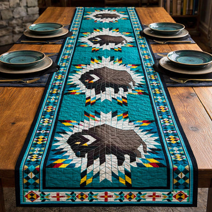 Sacred Bison Path Quilted Table Runner GFTOHD13828