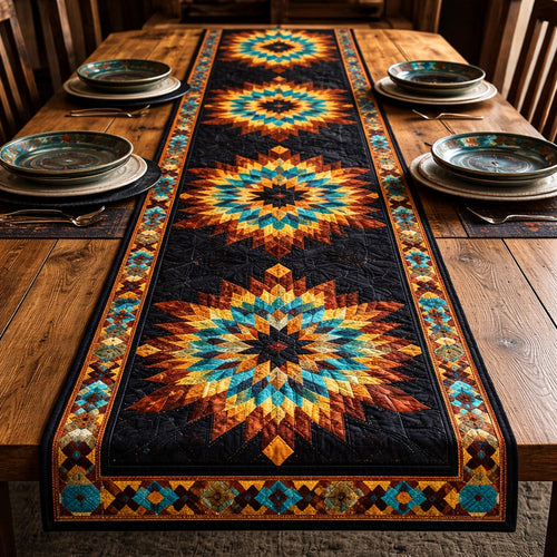 Desert Sunburst Trail Quilted Table Runner GFTOHD13832