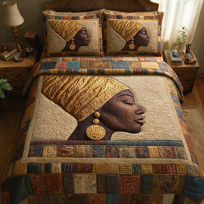 Elegant Sahara Woman 3-Piece Quilted Bedding Set GFTOHD13905