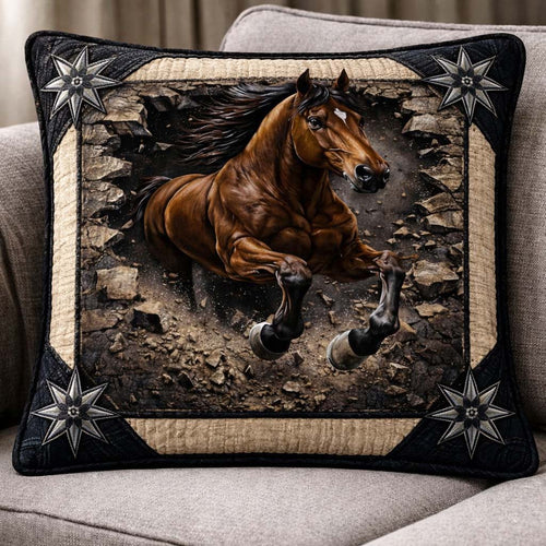 Thunder Run Horse Quilted Pillow Case GFTOHD14118