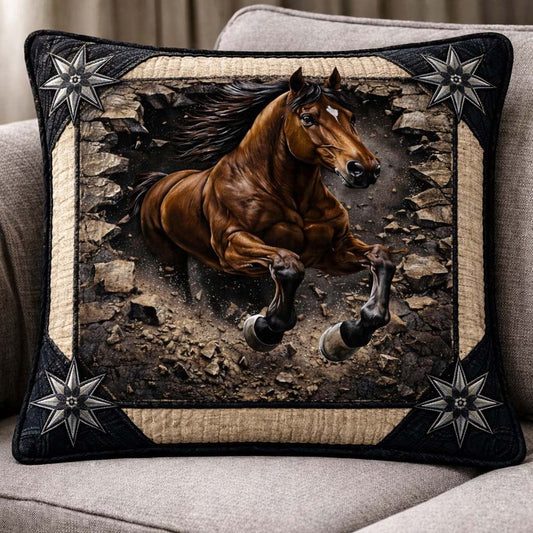 Thunder Run Horse Quilted Pillow Case GFTOHD14118