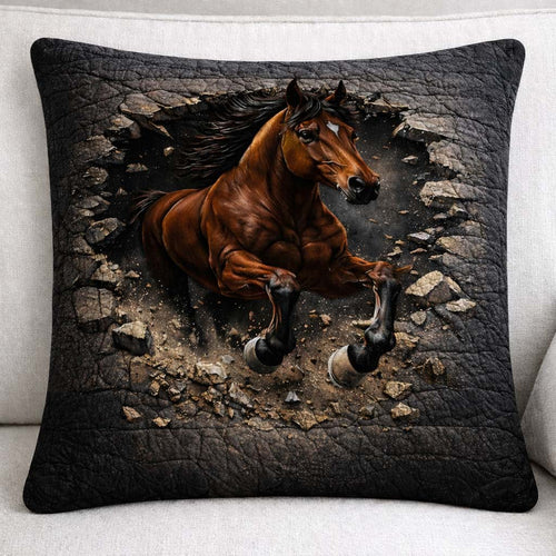 Thunder Run Horse Quilted Pillow Case GFTOHD14119