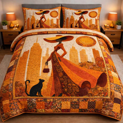 Amber Skyline Diva 3-Piece Quilted Bedding Set GFTOHD14154