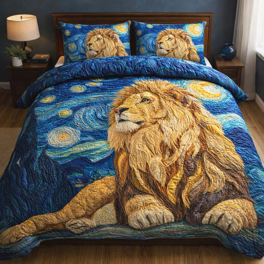 Starry Lion 3-Piece Quilted Bedding Set GFTOHD14162