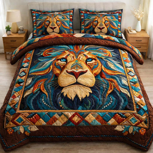 Tribal Lionheart 3-Piece Quilted Bedding Set GFTOHD14165
