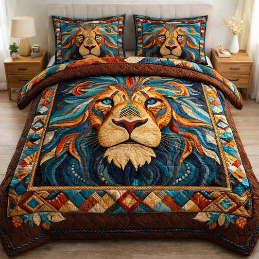 Tribal Lionheart 3-Piece Quilted Bedding Set GFTOHD14165