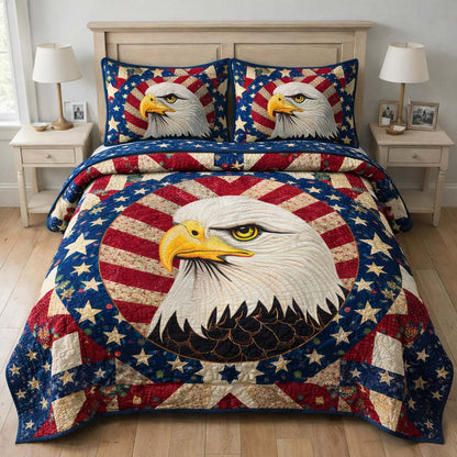 Liberty Crest 3-Piece Quilted Bedding Set GFTOHD14184