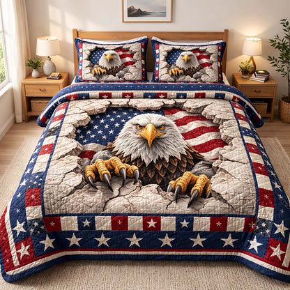 Patriot Breakthrough 3-Piece Quilted Bedding Set GFTOHD14186