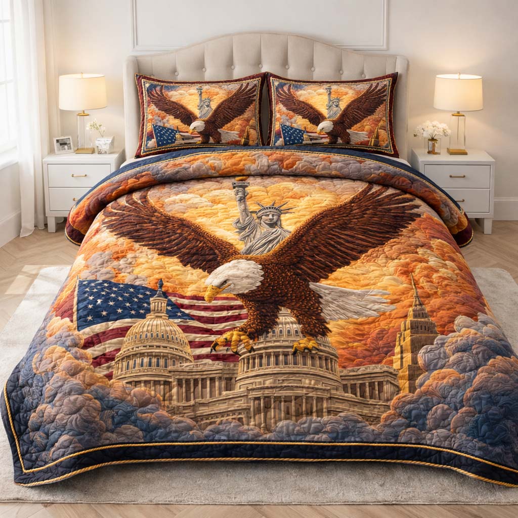 Capitol Majesty 3-Piece Quilted Bedding Set GFTOHD14187