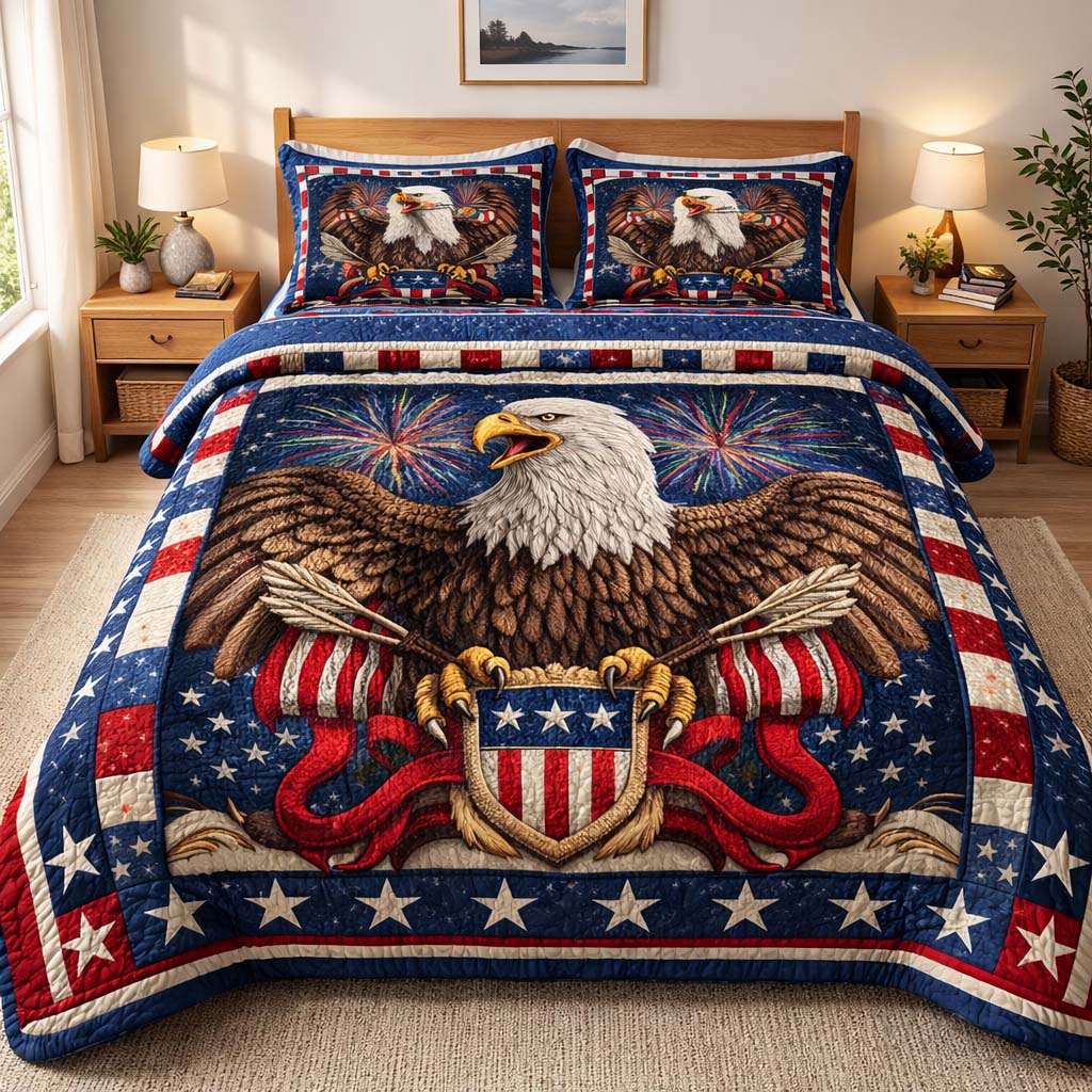 Firework Valor 3-Piece Quilted Bedding Set GFTOHD14188