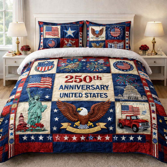 Liberty Anniversary 3-Piece Quilted Bedding Set GFTOHD14206