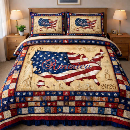Founding Spirit 3-Piece Quilted Bedding Set GFTOHD14210