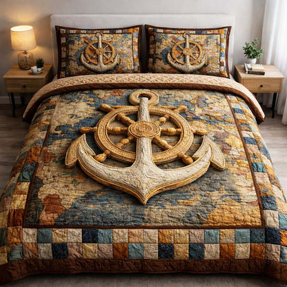 Navigator Anchor 3-Piece Quilted Bedding Set GFTOHD14220