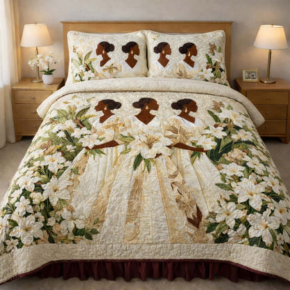 Ivory Grace 3-Piece Quilted Bedding Set GFTOHD14223