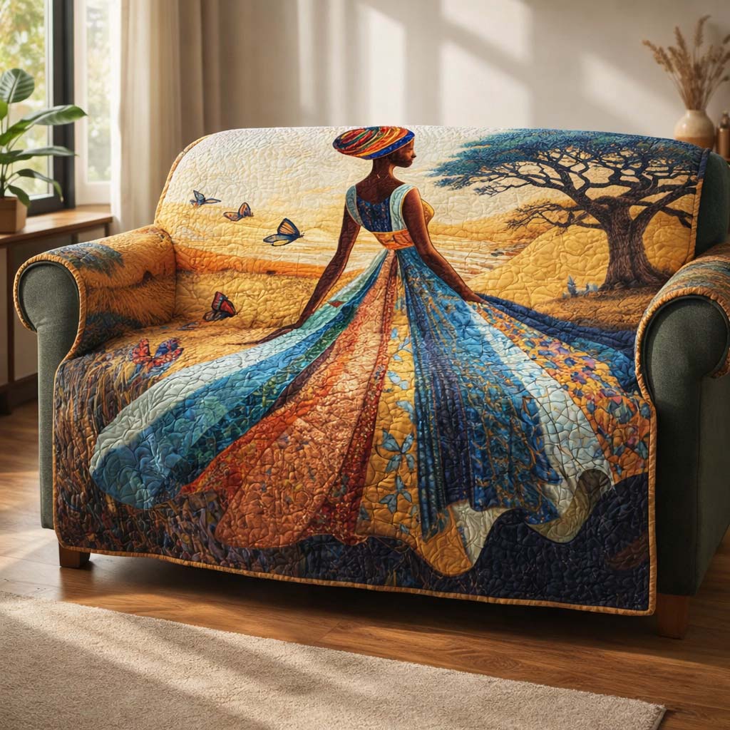 Golden Queens Quilted Sofa Cover GFTOHD14235