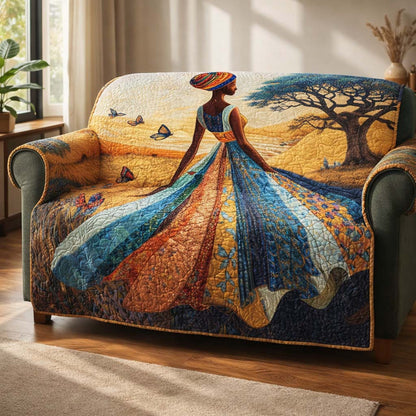 Golden Queens Quilted Sofa Cover GFTOHD14235