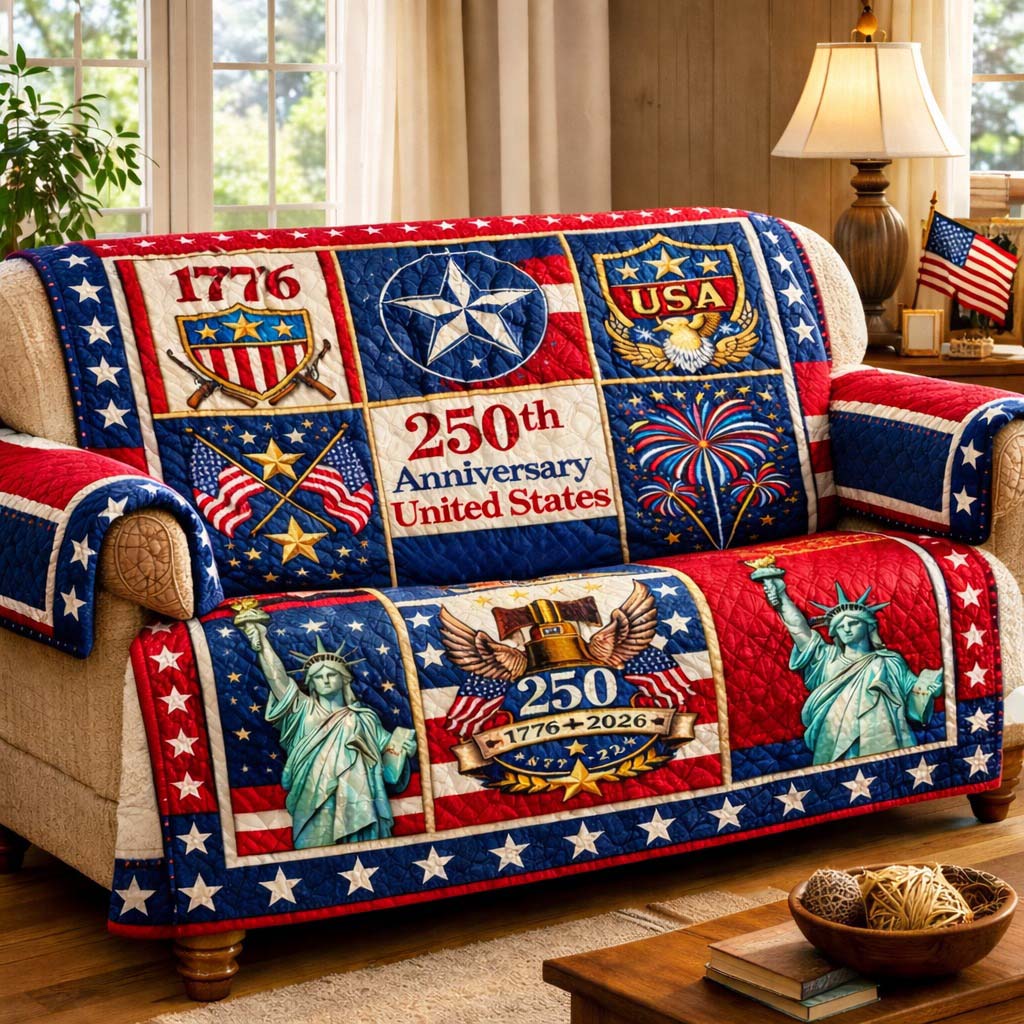 Freedom Patchwork Quilted Sofa Cover GFTOHD14238