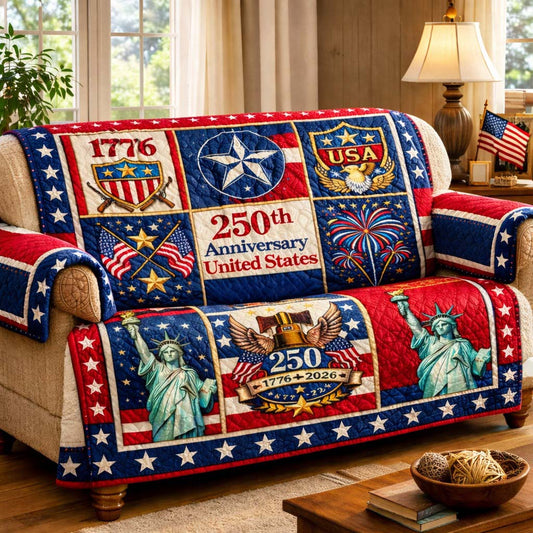 Freedom Patchwork Quilted Sofa Cover GFTOHD14238