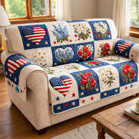 Freedom Patchwork Quilted Sofa Cover GFTOHD14240