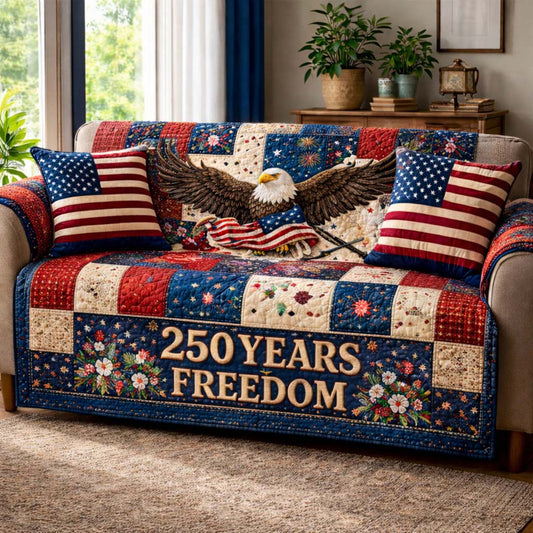 Freedom Patchwork Quilted Sofa Cover GFTOHD14241