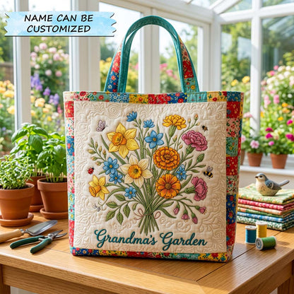 Garden Love Story Quilted Tote Bag GFTOHD14397
