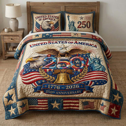 Eagle Glory 3-Piece Quilted Bedding Set GFTOHD14405