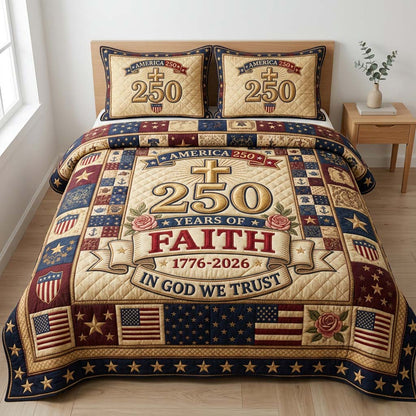 Faith Legacy 3-Piece Quilted Bedding Set GFTOHD14407