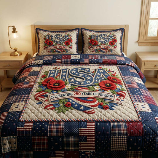 Heritage Pride 3-Piece Quilted Bedding Set GFTOHD14408