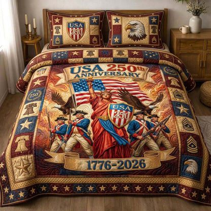 Heritage Shield 3-Piece Quilted Bedding Set GFTOHD14426