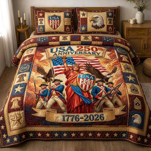 Heritage Shield 3-Piece Quilted Bedding Set GFTOHD14426