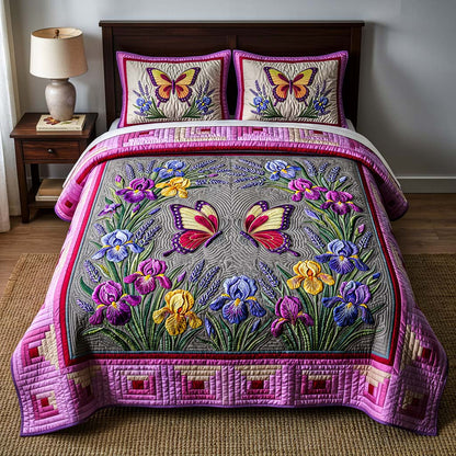 Butterfly Heaven 3-Piece Quilted Bedding Set GFTOHD14430
