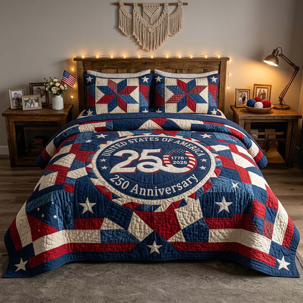 Liberty Emblem 3-Piece Quilted Bedding Set GFTOHD14447