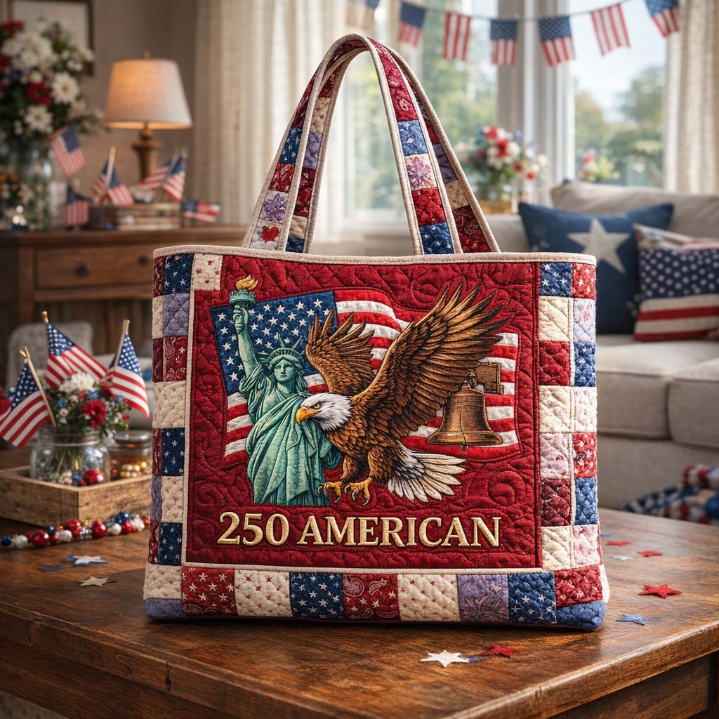 Patriot Spirit Quilted Tote Bag GFTOHD14496