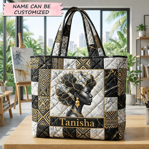 Marble Elegance Queen Quilted Tote Bag QTCUZ GFTOHD14535