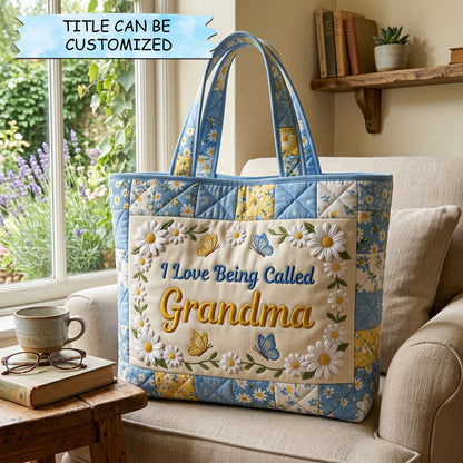 Sweet Daisy Blessing Quilted Tote Bag QTCUZ GFTOHD14569
