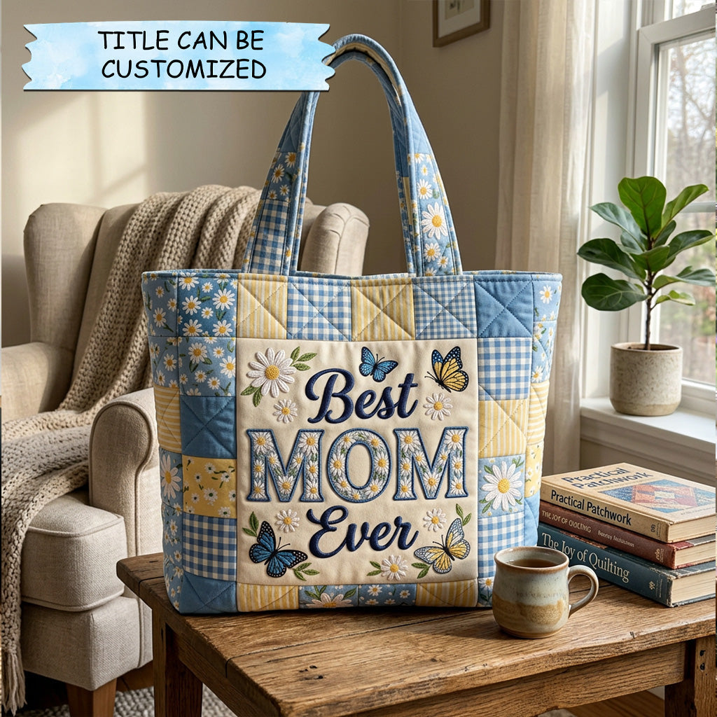 Butterfly Love Patchwork Quilted Tote Bag QTCUZ GFTOHD14572