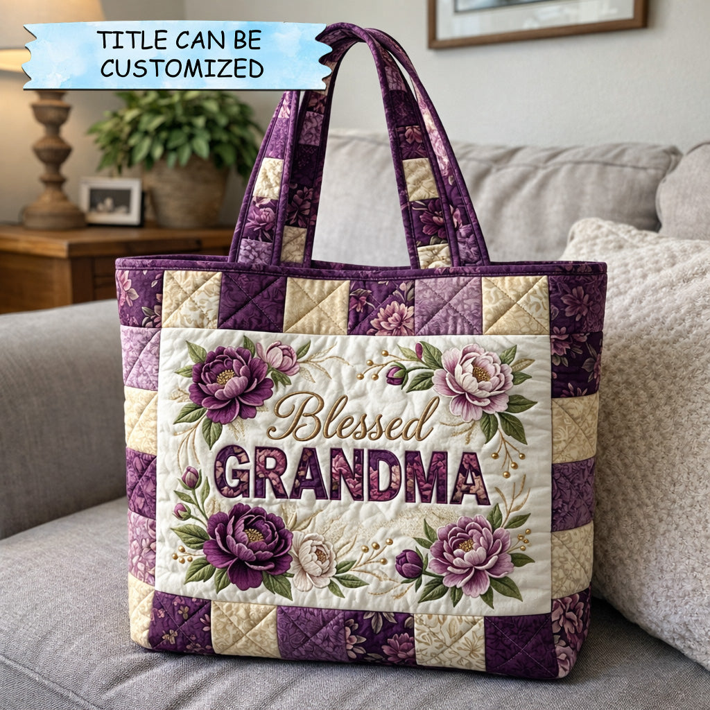 Blossom Blessing Quilted Tote Bag QTCUZ GFTOHD14575