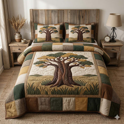 Baobab Spirit 3-Piece Quilted Bedding Set GFTOHD14663
