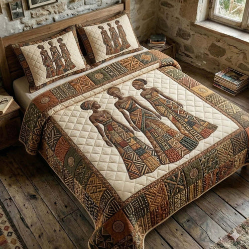 Sister Rhythm 3-Piece Quilted Bedding Set GFTOHD14664