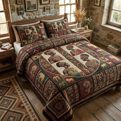 Tribal Heritage 3-Piece Quilted Bedding Set GFTOHD14716