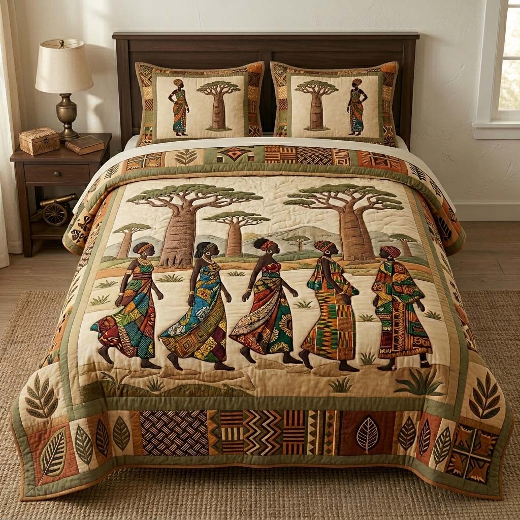 Savanna Journey 3-Piece Quilted Bedding Set GFTOHD14720