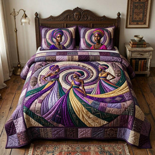 Royal Spiral 3-Piece Quilted Bedding Set GFTOHD14721